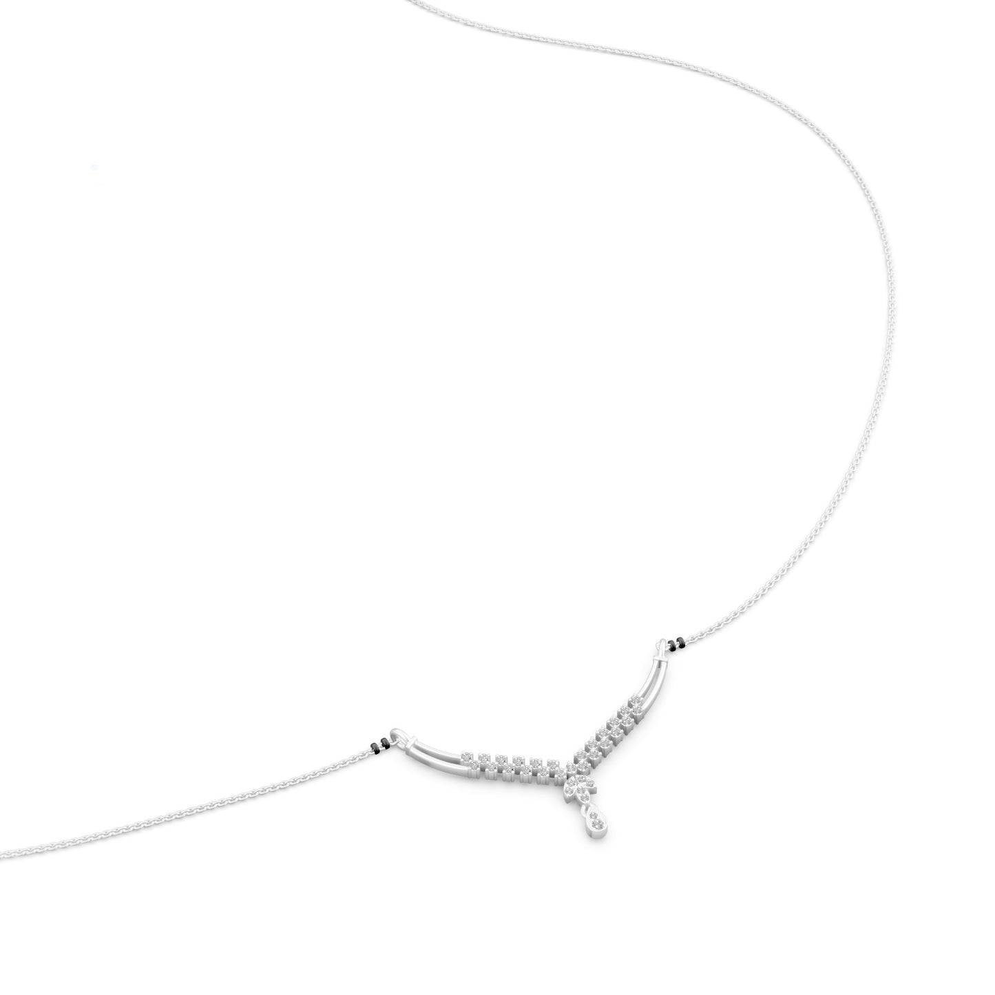 Siddhi Round Diamond Mangalsutra in Lab Grown Diamond