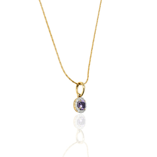 Diamond gold pendant necklace for women daily wear