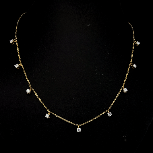 Diamond gold pendant necklace for women