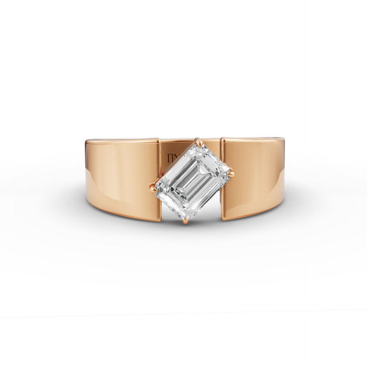 Lab grown diamond engagement ring for men