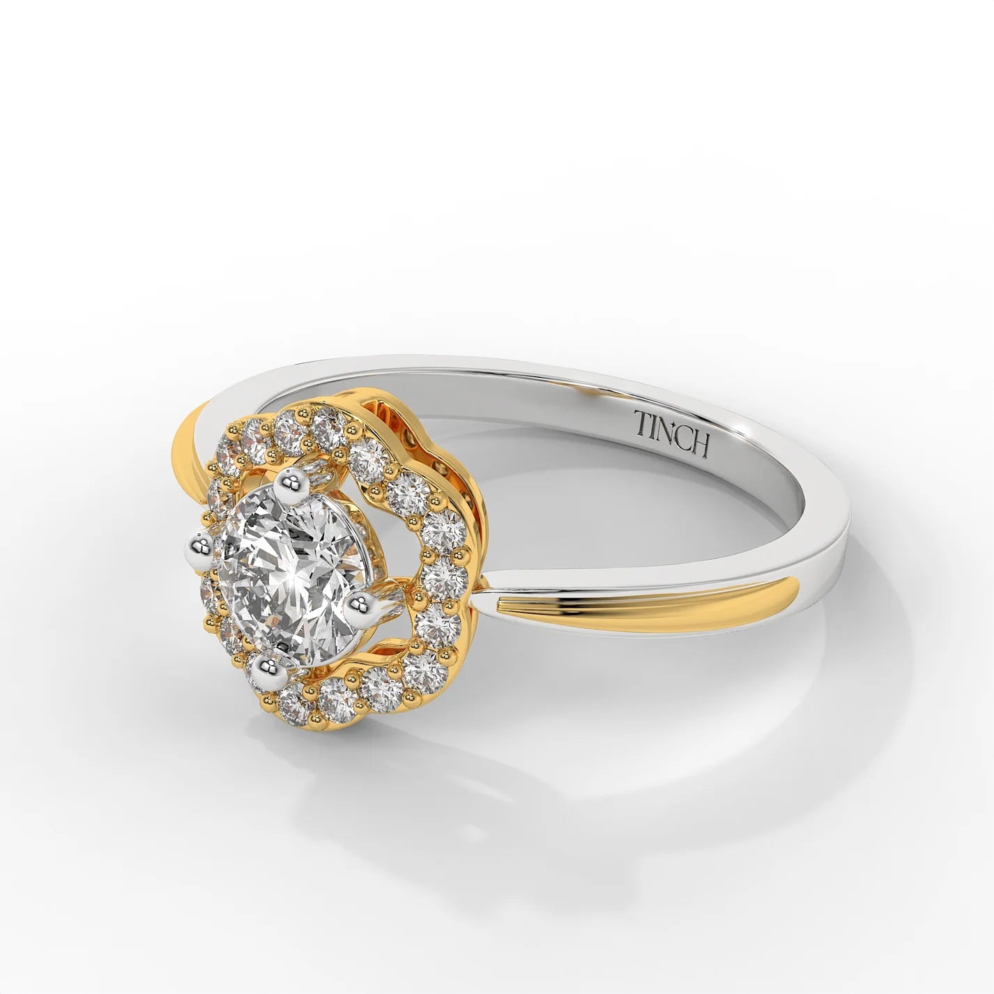 Bloom Halo Engagement Ring in Lab Grown Diamond