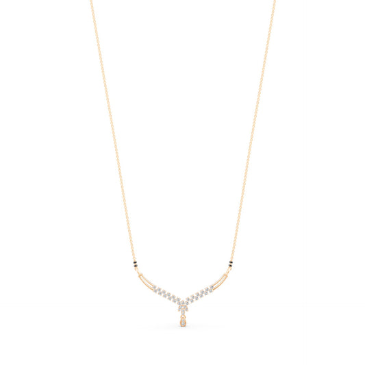 Siddhi Round Diamond Mangalsutra in Lab Grown Diamond