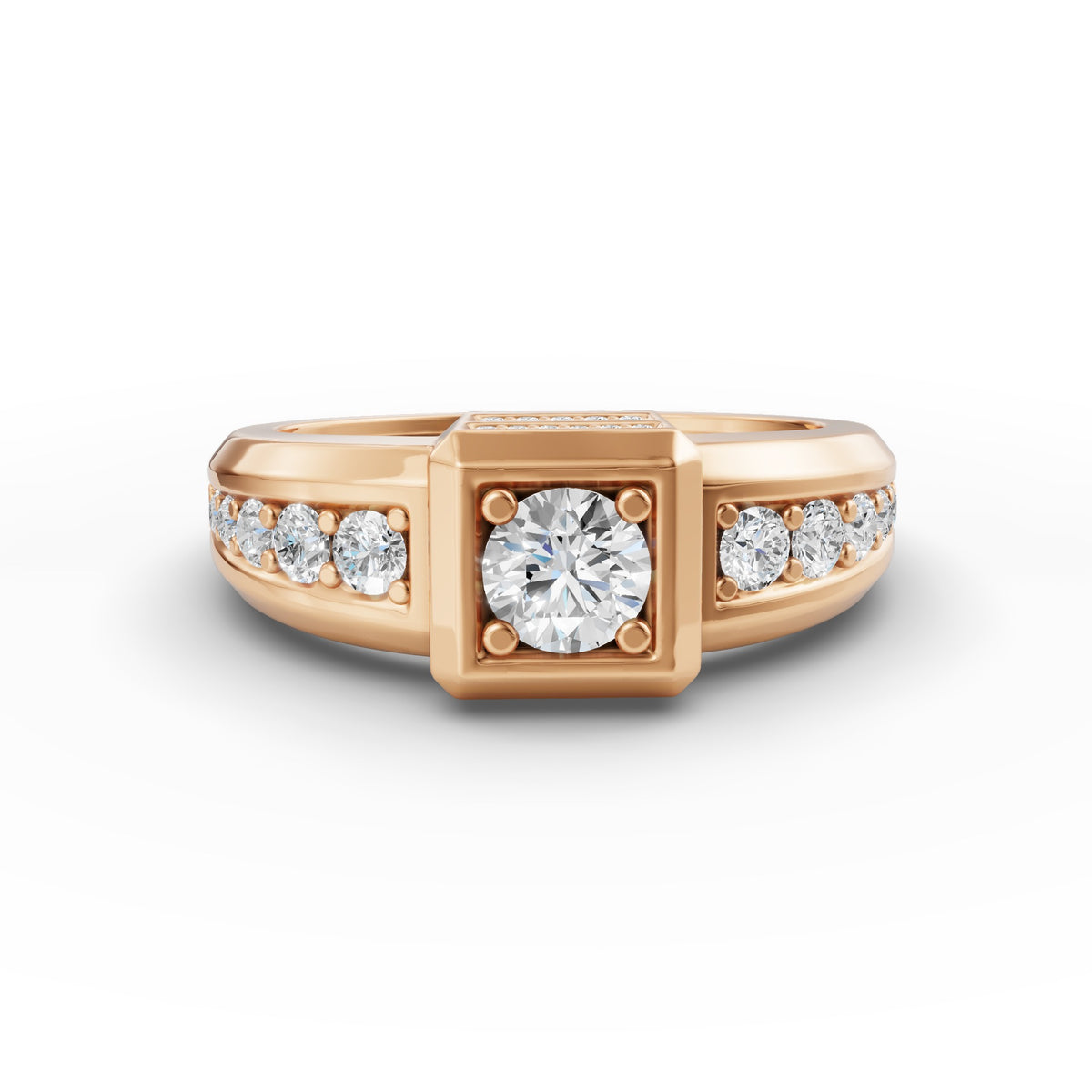Lab grown diamond engagement ring for men