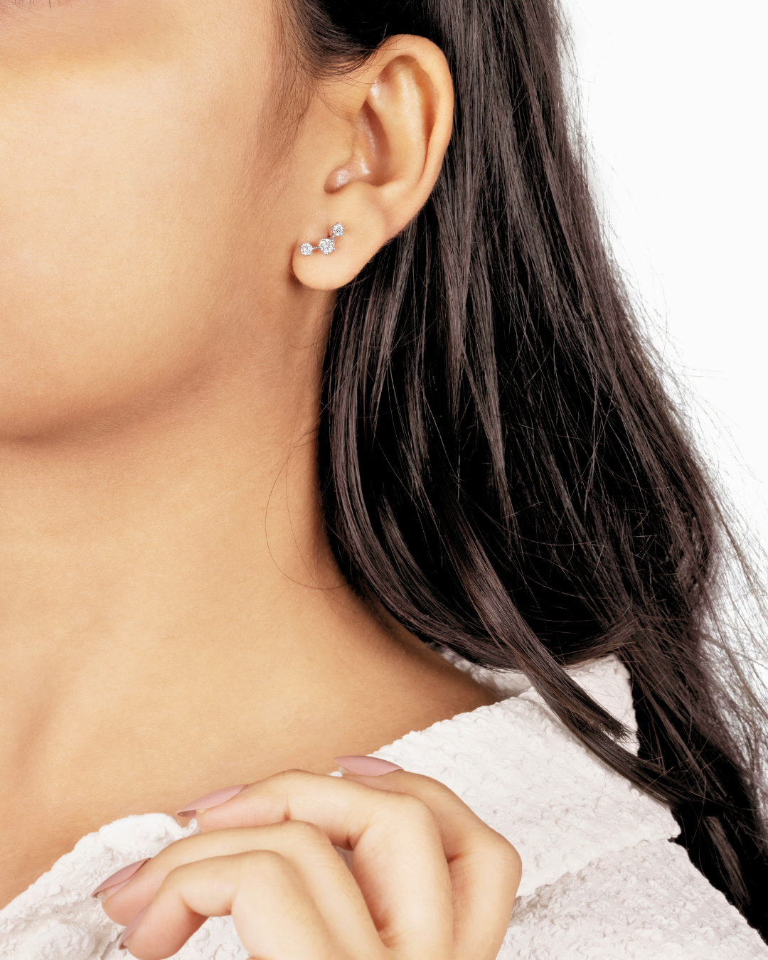 Diamond Constellation Ear Climber Earrings