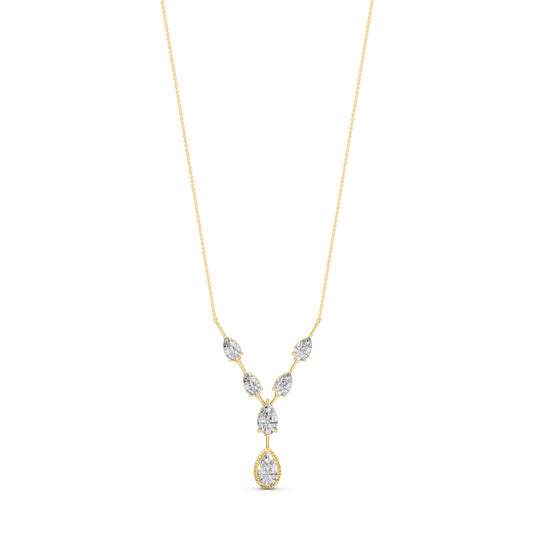 Lab grown diamond gold necklace for women bridal