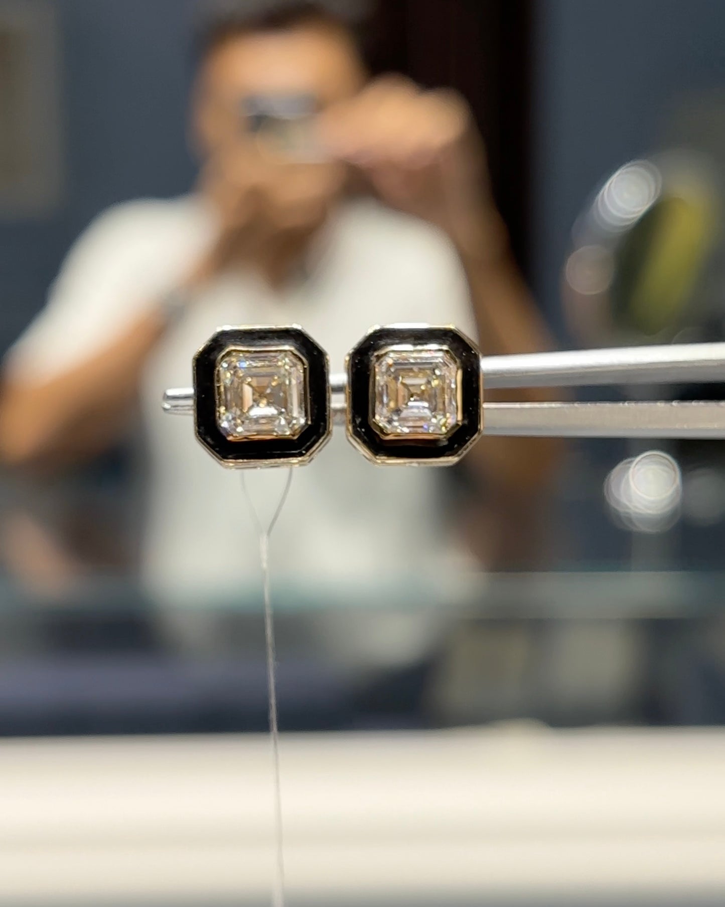 Noir Studs 14K Gold Lab-Grown Diamond Men’s Earrings – Minimalist Luxury Studs