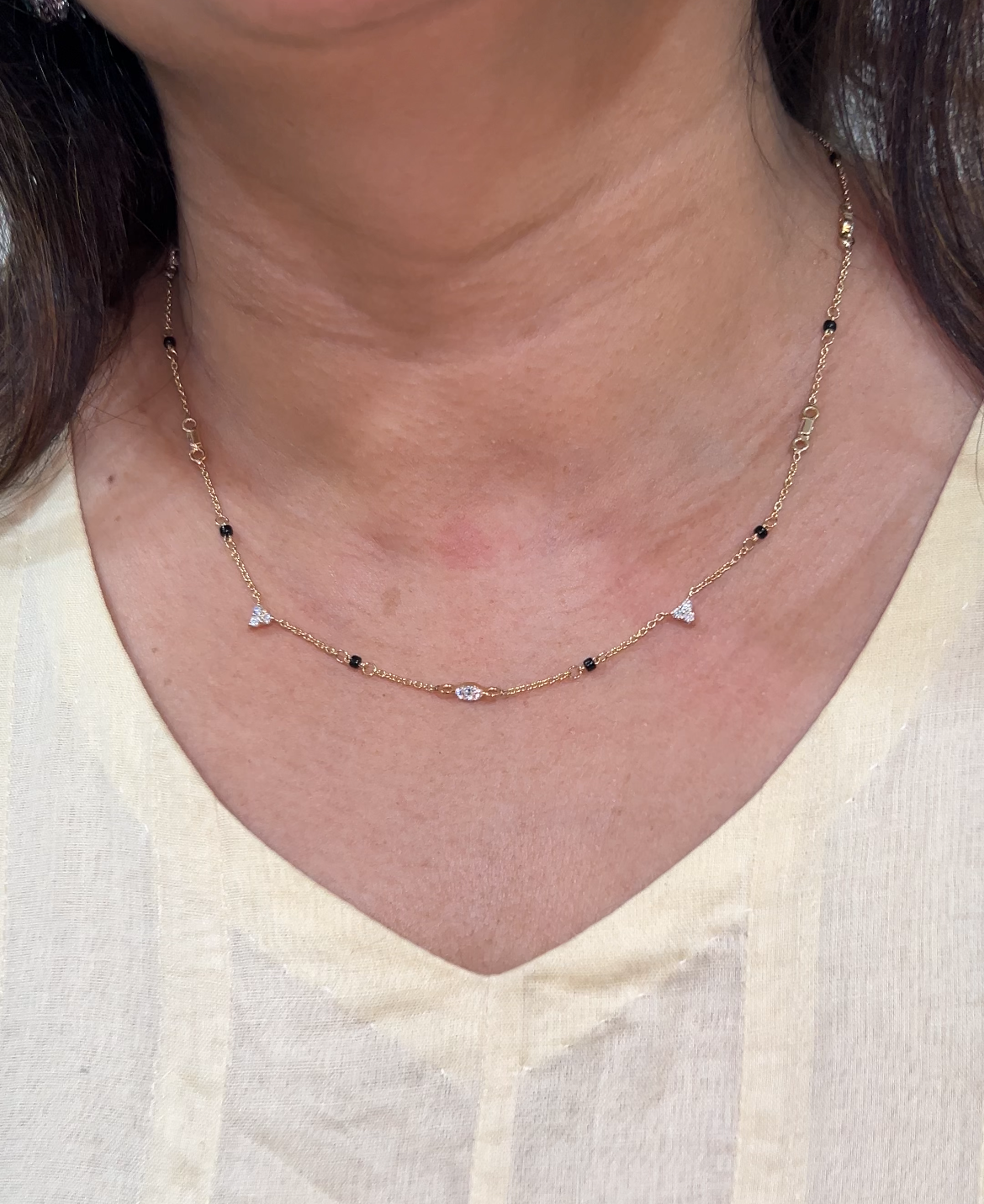 AANI Multi Shape Diamond Mangalsutra in Lab Grown Diamond