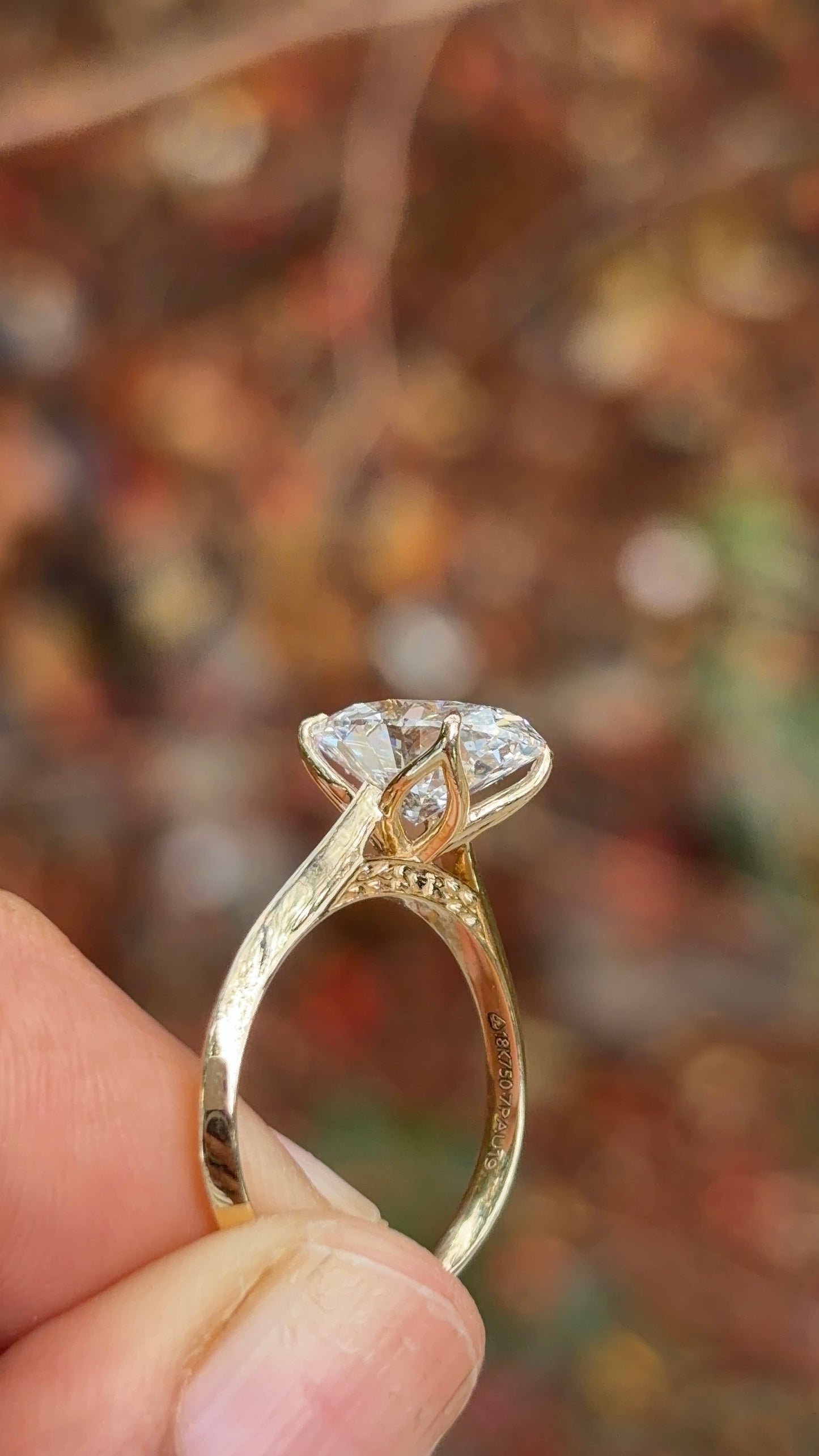 Knife Edge Oval Solitaire Ring