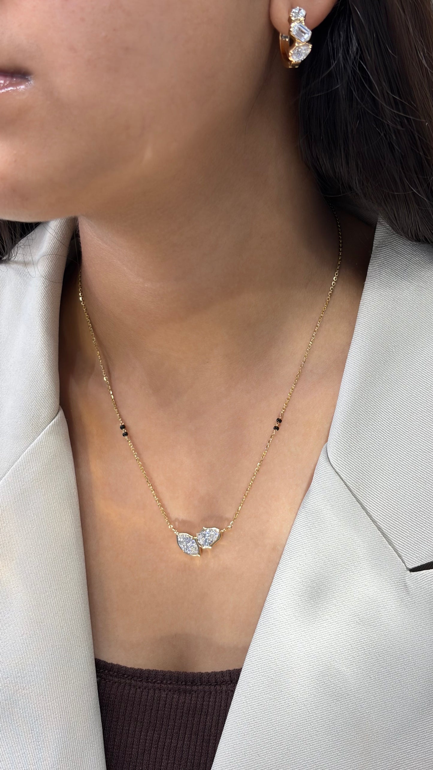 ARDHYA Toi Et Moi Mangalsutra in Lab Grown Diamond