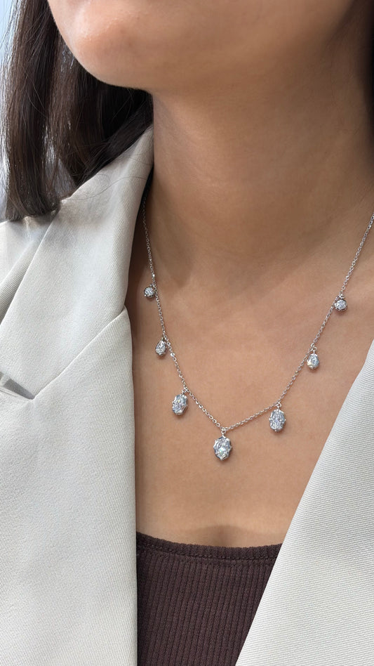 Diamond gold necklace for women