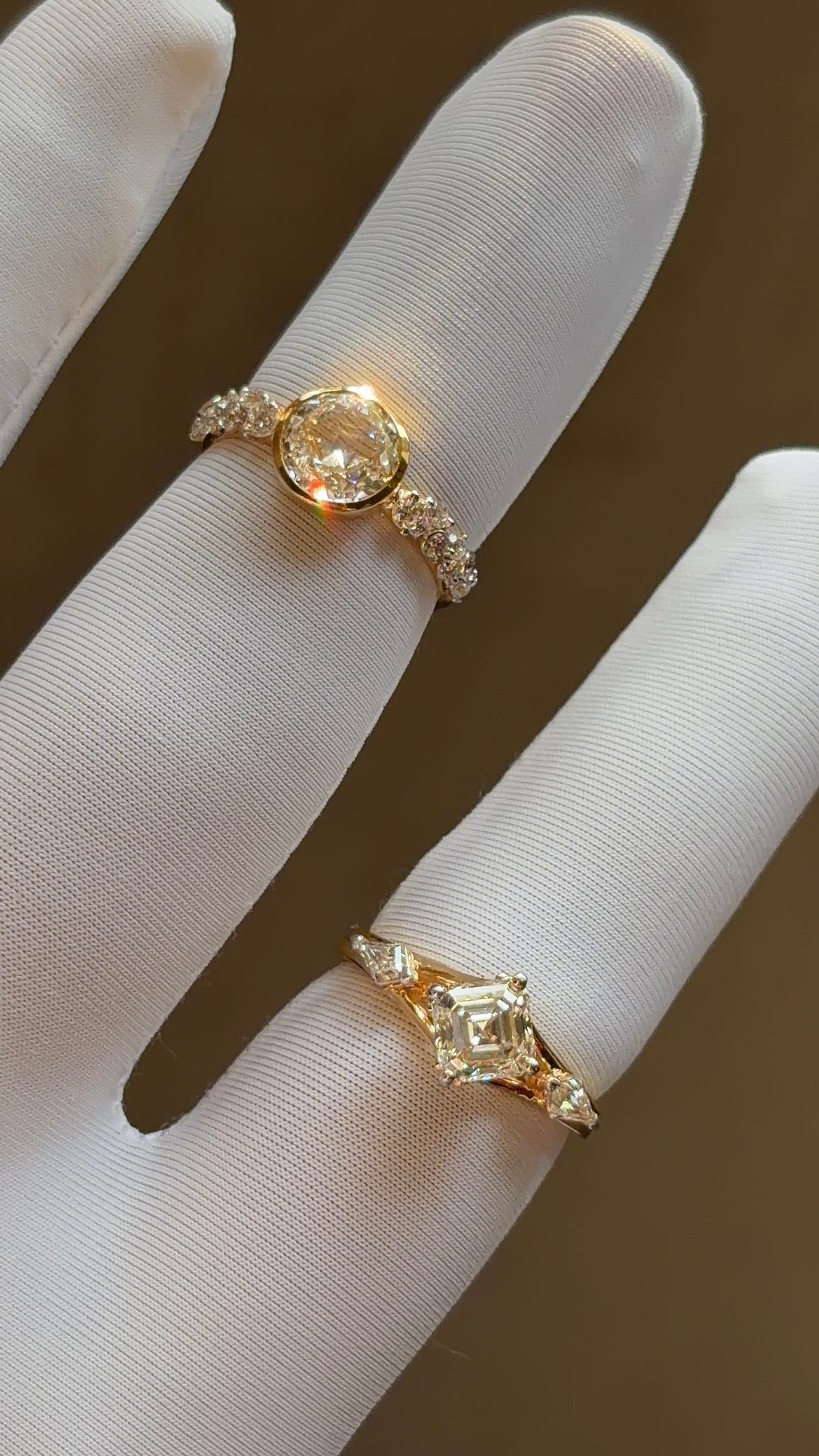 Rosecut Round Diamond Engagement Ring