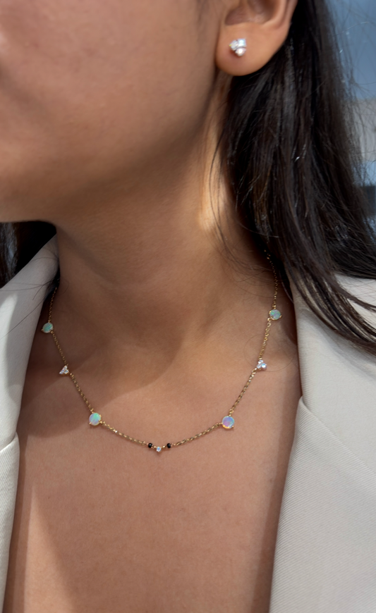 AIRA Opal & Diamond Mangalsutra in Lab Grown Diamond
