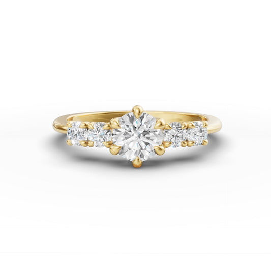 Petite stackable diamond ring