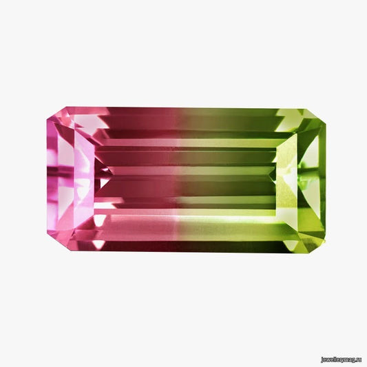 Natural watermelon tourmaline slice