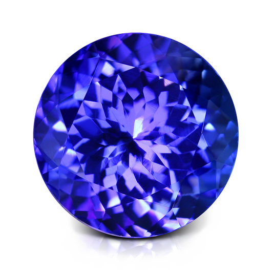 Natural tanzanite loose gemstone, blue-violet