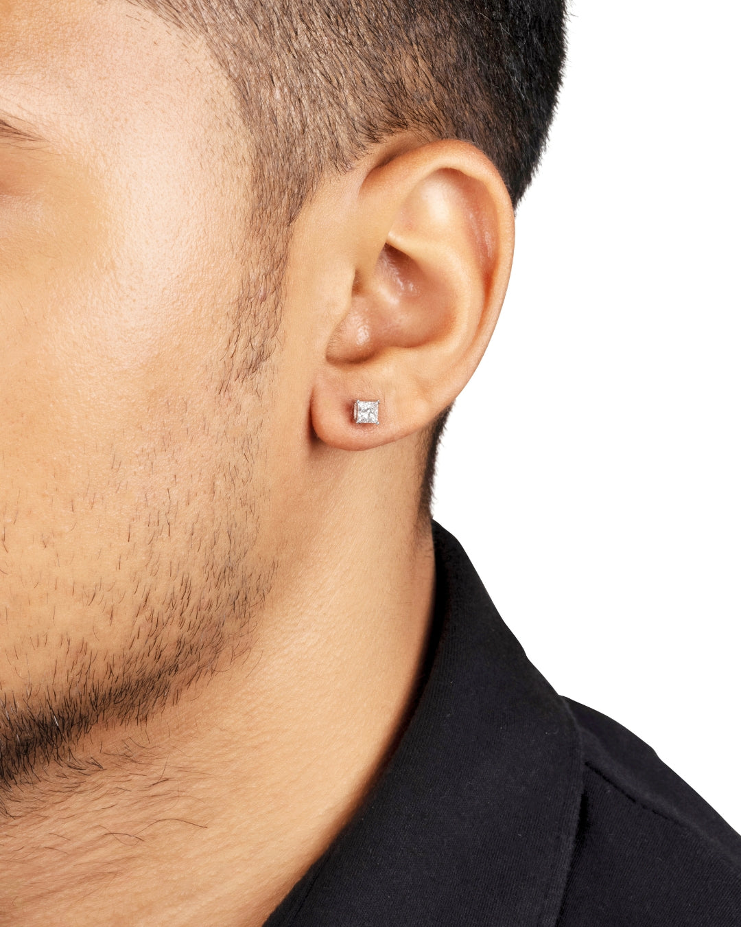 Princess Cut Men’s Studs