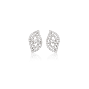 Marquise Halo Diamond Stud Earrings