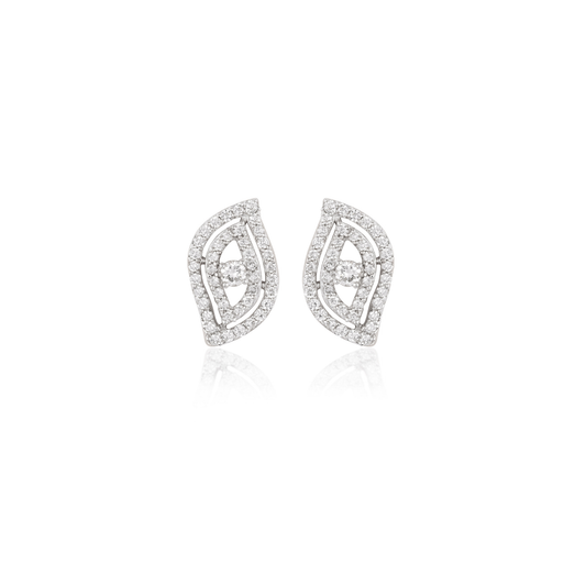 Marquise Halo Diamond Stud Earrings