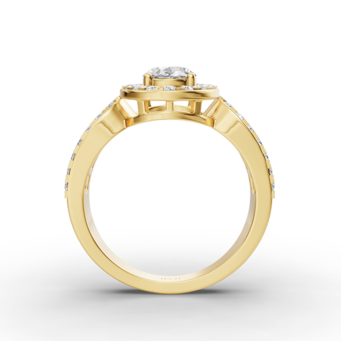 Classic Oval Halo Engagement Ring in Lab Grown Diamond