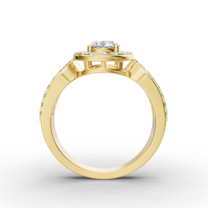Classic Oval Halo Engagement Ring in Lab Grown Diamond