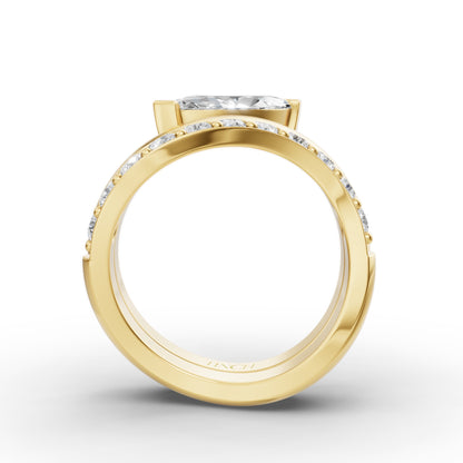 Marquise Flow Engagement Stack in Lab Grown Diamond
