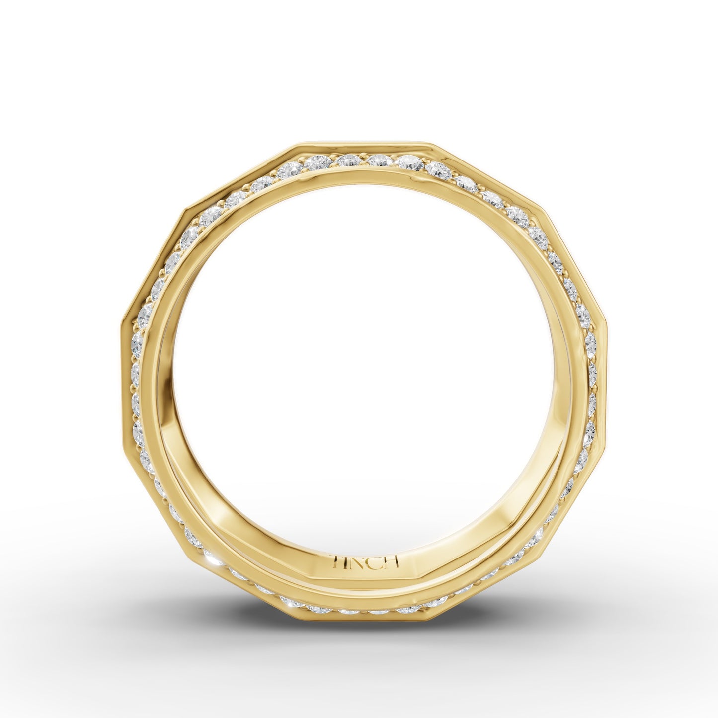 Auron Infinity Wedding Band in Lab Grown Diamond