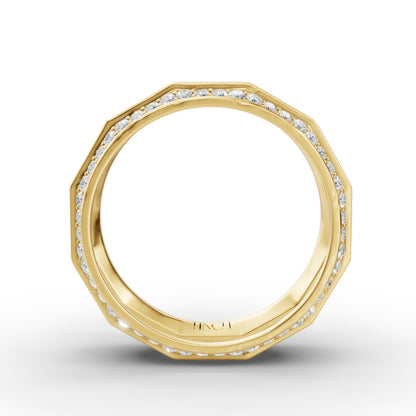 Auron Infinity Wedding Band in Lab Grown Diamond