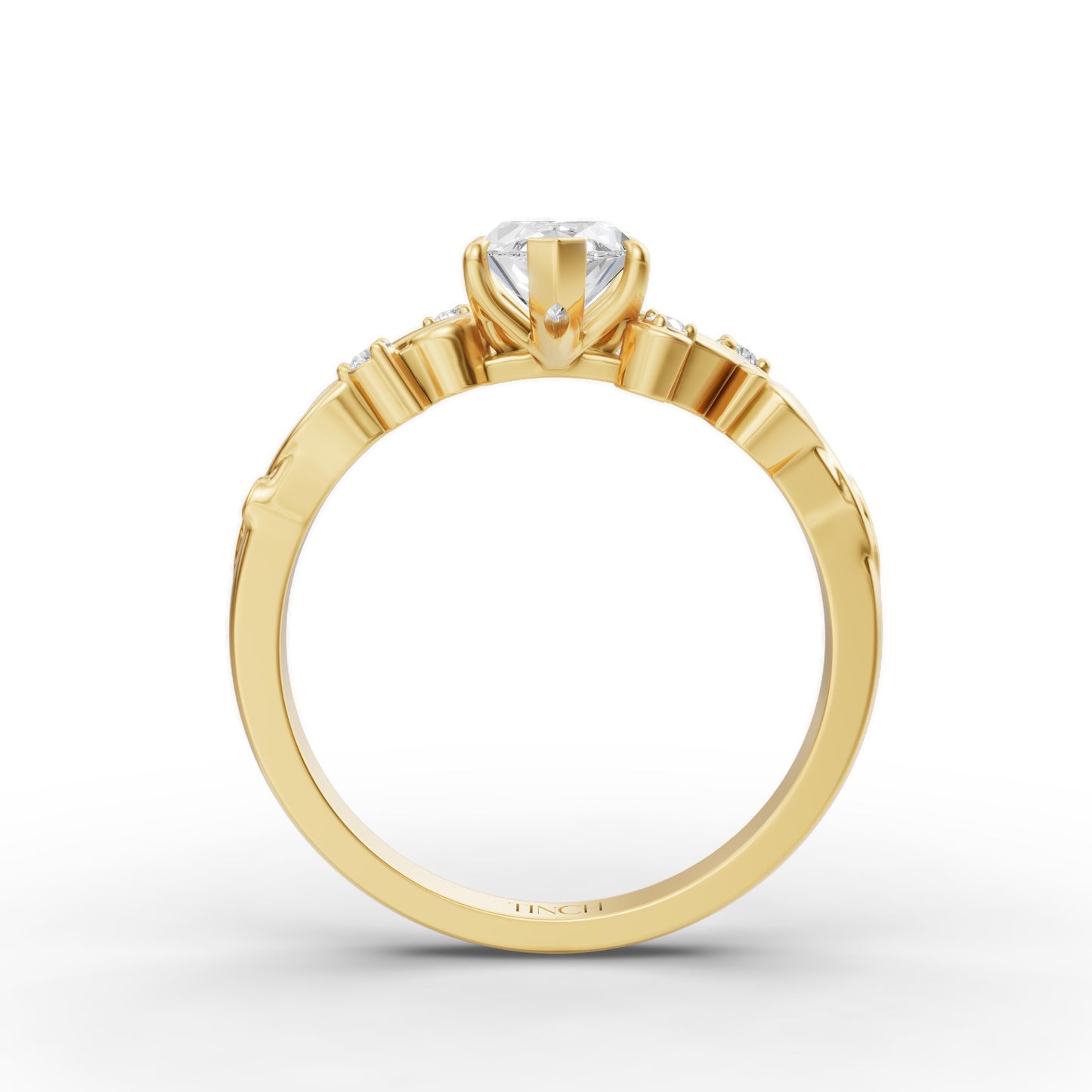 The Marquise Vintage Vine Engagement Ring | Marquise Lab Grown Diamond in 14/18K Gold