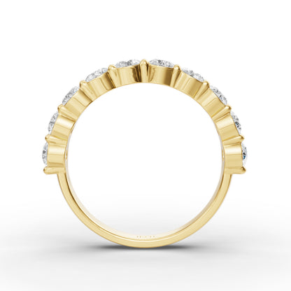 Round Half Infinity Stack Ring in Lab Grown Diamond