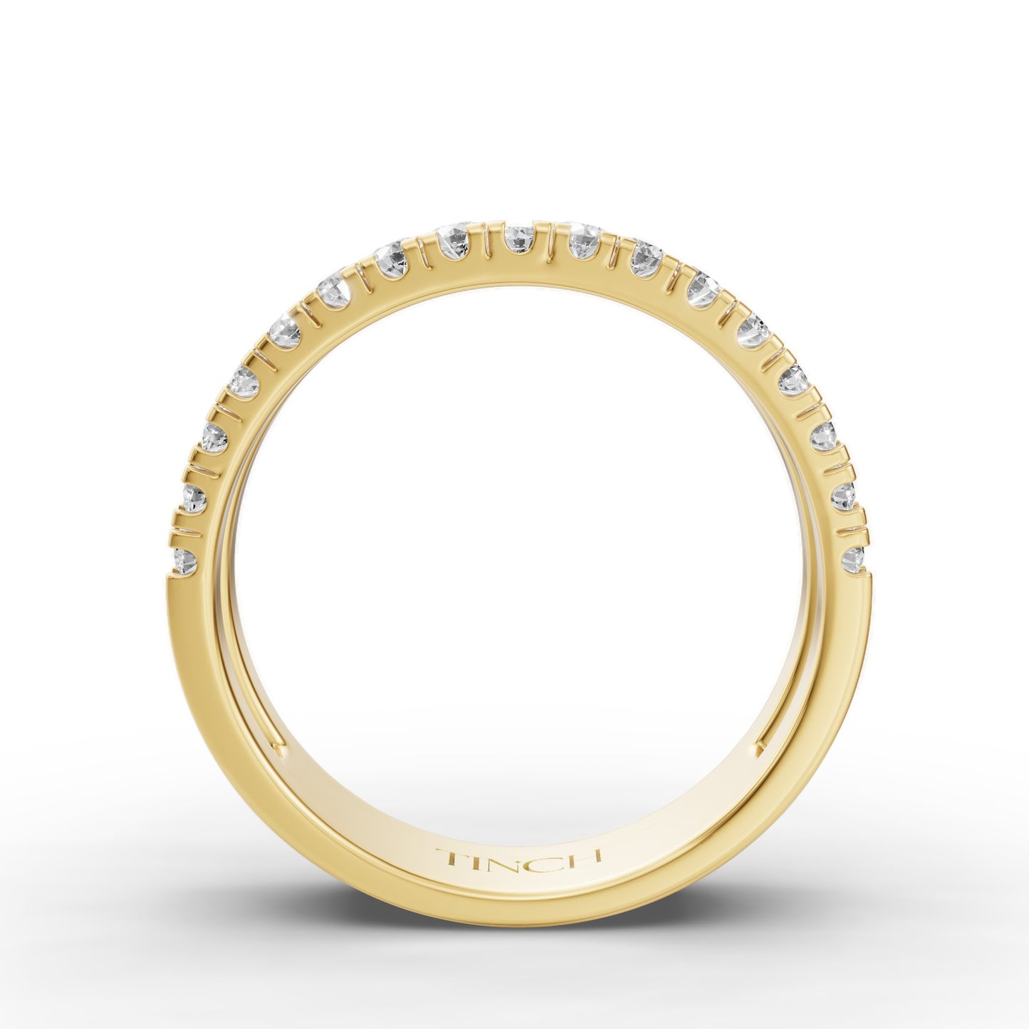 Round Dual Half Band Stack Ring in Lab Grown Diamond