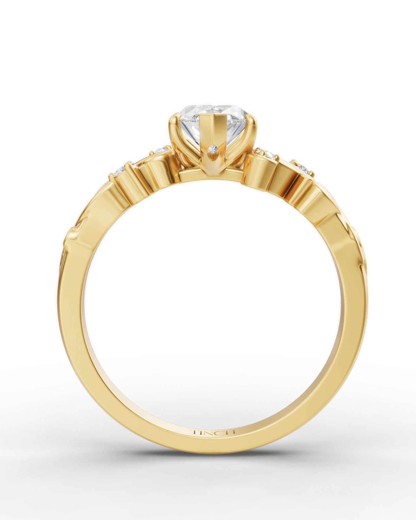 Marquise Vintage Vine Engagement Ring in Lab Grown Diamond