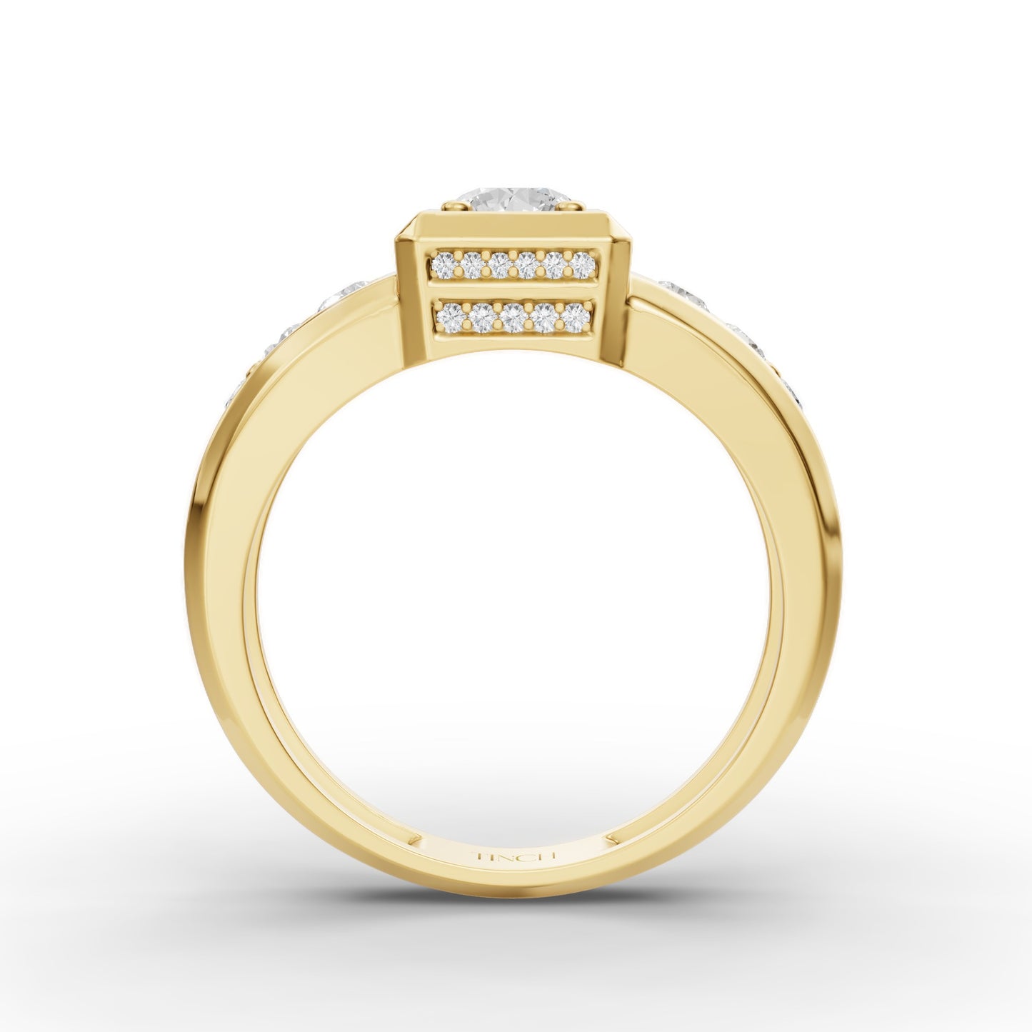 Chanel Round Men’s Engagement Ring in Lab Grown Diamond