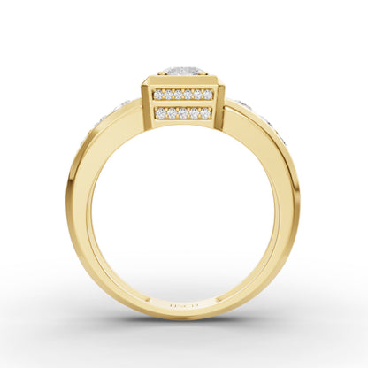 Chanel Round Men’s Engagement Ring in Lab Grown Diamond
