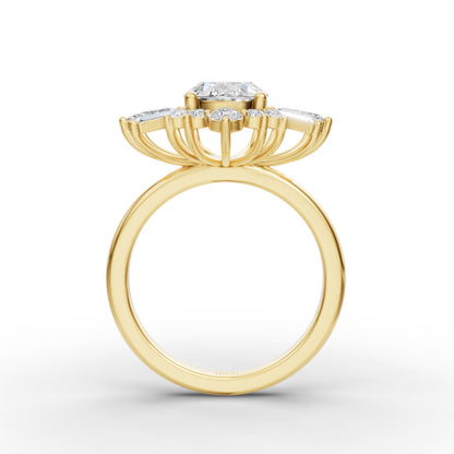 One Of One Oval Heirloom Engagement Ring in Lab Grown Diamond