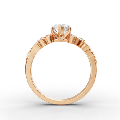 The Marquise Vintage Vine Engagement Ring | Marquise Lab Grown Diamond in 14/18K Gold