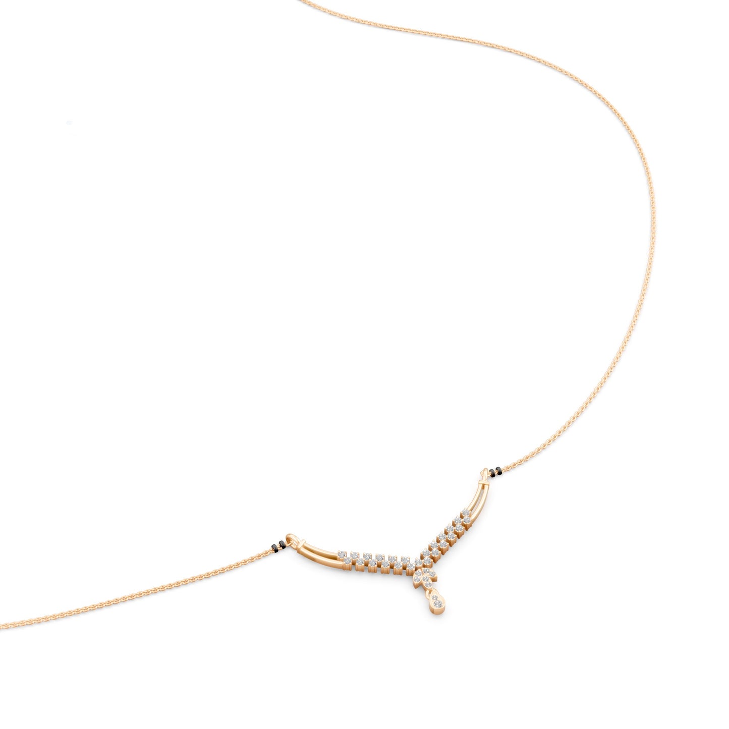 Siddhi Round Diamond Mangalsutra in Lab Grown Diamond