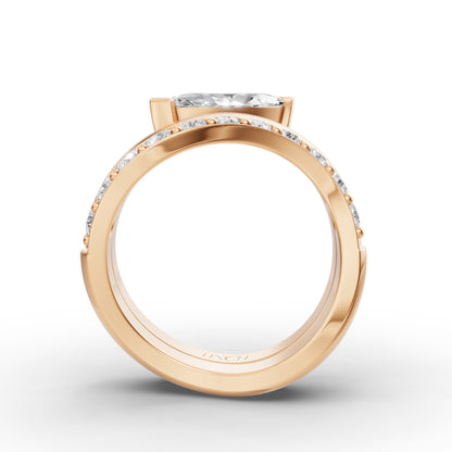 Marquise Flow Engagement Stack in Lab Grown Diamond