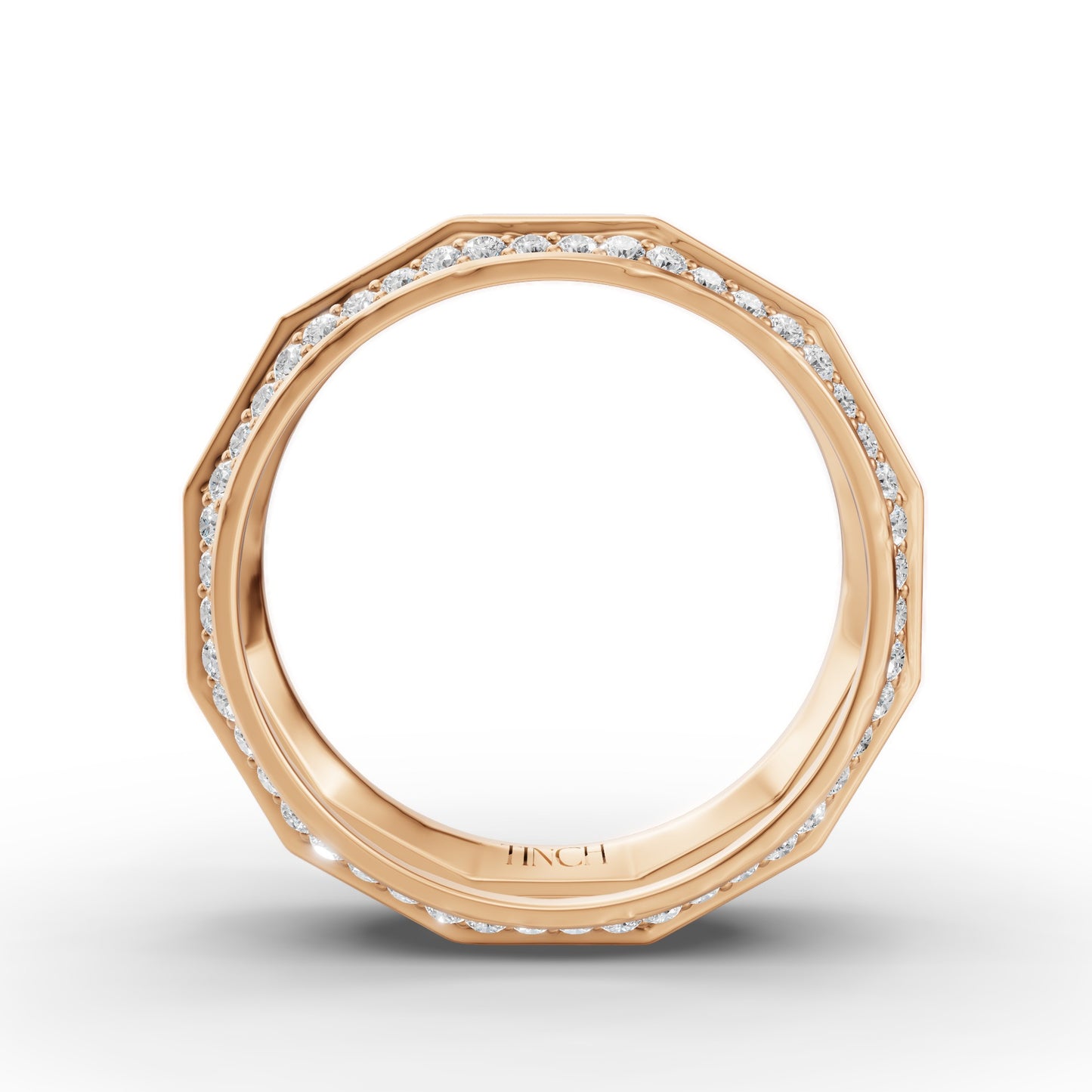 Auron Infinity Wedding Band in Lab Grown Diamond