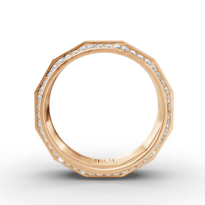Auron Infinity Wedding Band in Lab Grown Diamond