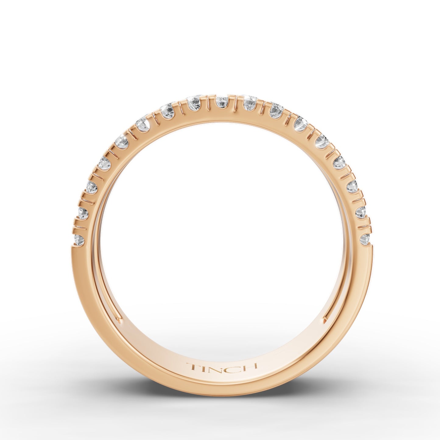 Round Dual Half Band Stack Ring in Lab Grown Diamond