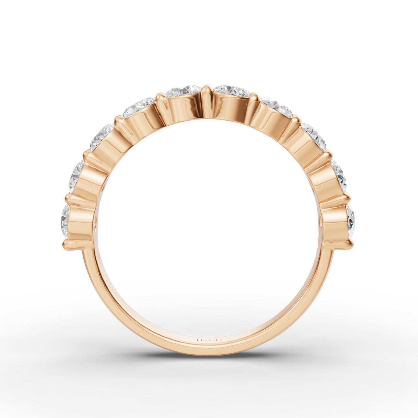 Round Half Infinity Stack Ring in Lab Grown Diamond