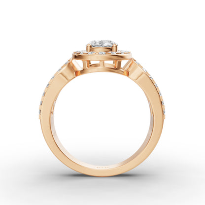 Classic Oval Halo Engagement Ring in Lab Grown Diamond