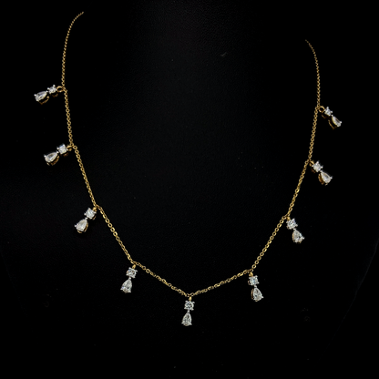 Diamond gold pendant necklace for women daily wear