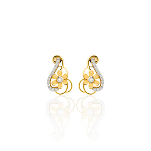 Floral Diamond Drop Earrings
