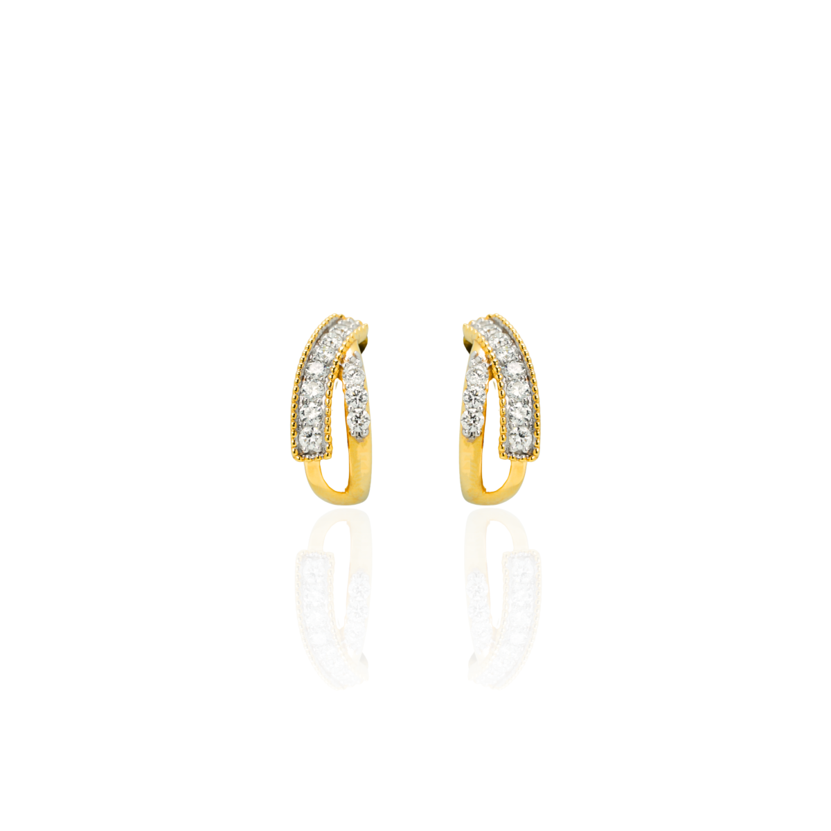 Diamond Pavé Hoop Earrings