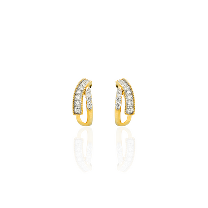 Diamond Pavé Hoop Earrings