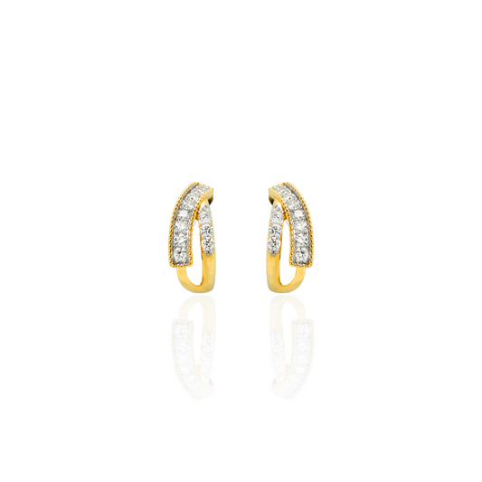 Diamond Pavé Hoop Earrings