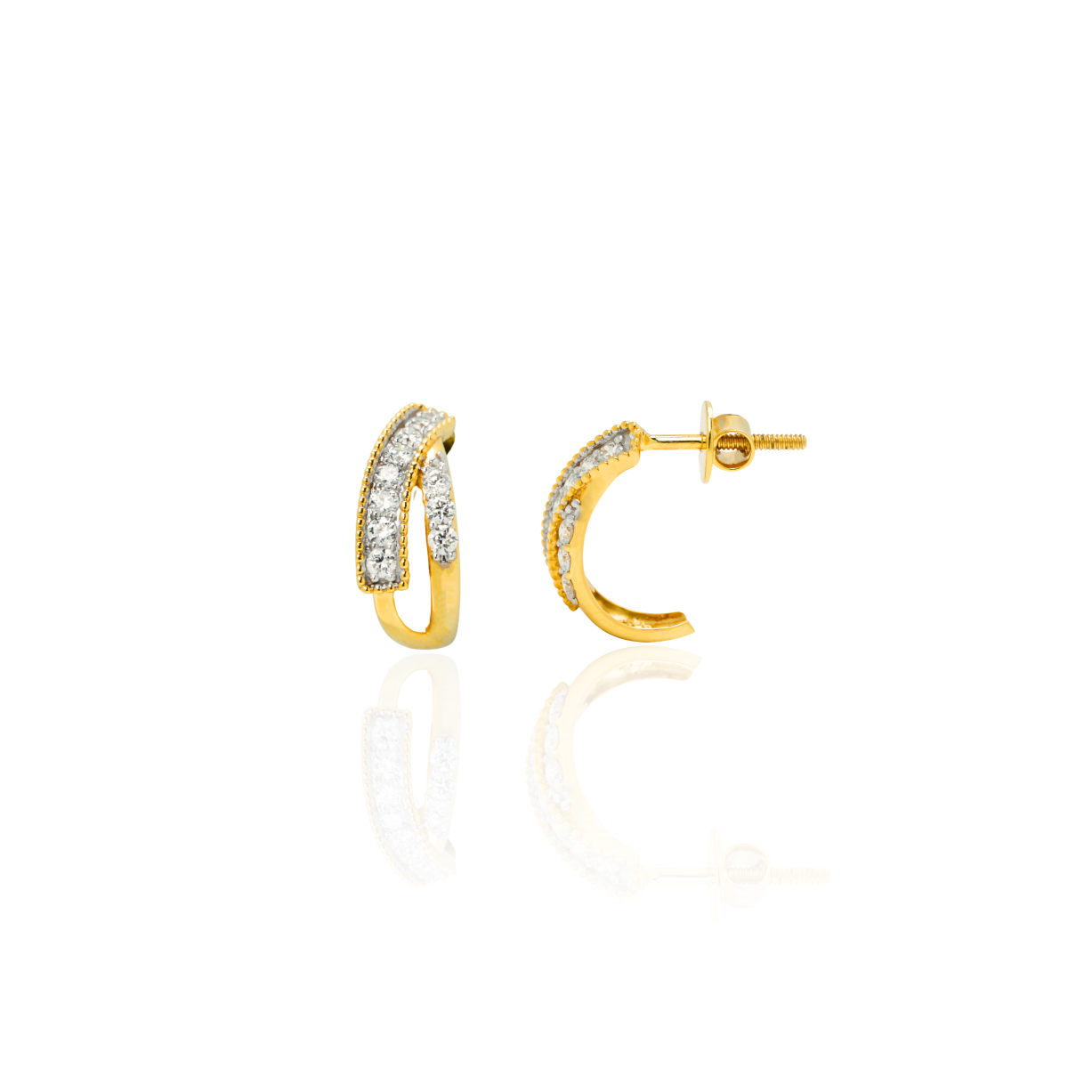 Diamond Pavé Hoop Earrings