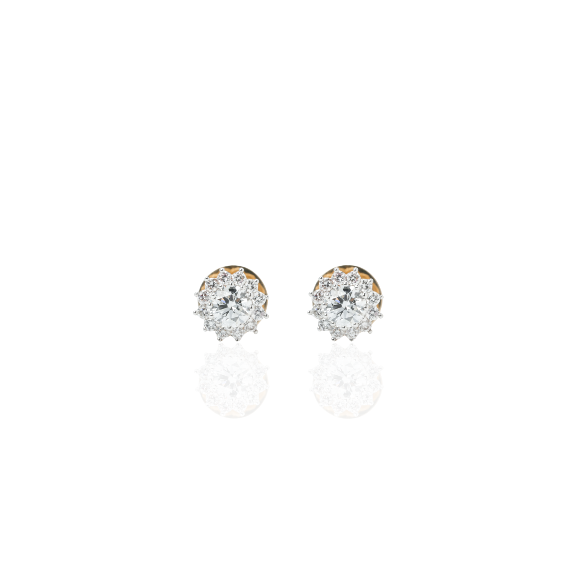 Round Diamond Detachable Drop Stud Earrings, IGI-Certified, drop detached