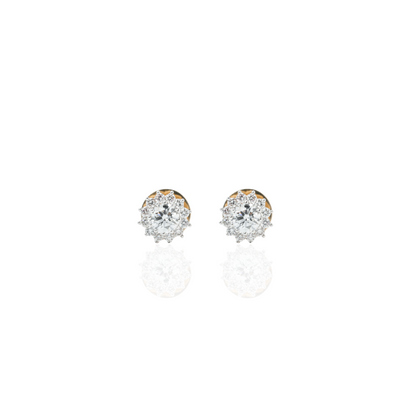 Diamond gold earrings for women bridal